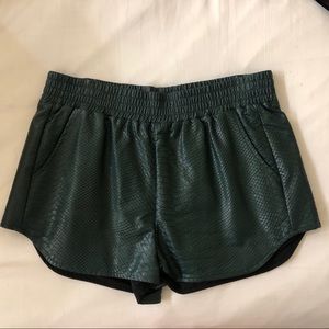 Lovers + Friends Faux Leather Croc Embossed shorts